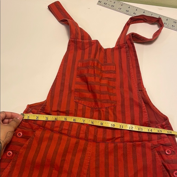 Red Striped Overalls - Picture 3 of 5